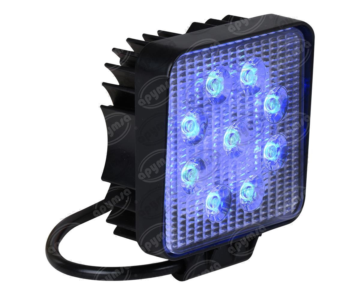 FARO AUXILIAR AZUL 12V - 30V 27W 9 LEDS CUADRADO QBH STAR 1799927 