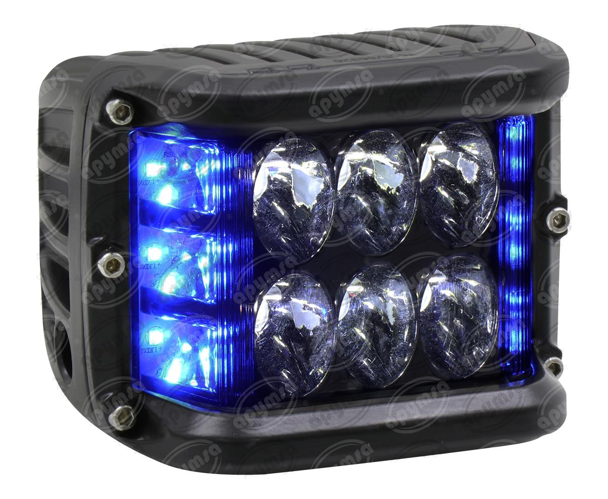 FARO AUXILIAR 12V - 48V BLANCO Y AZUL ESTROBO QBH STAR 42053 