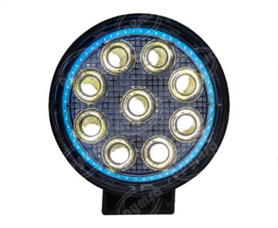 FARO AUXILIAR NEGRO 9V - 32V 27W FARO ANGEL AZUL FIJO QBH STAR 9 ROUND BLUE 