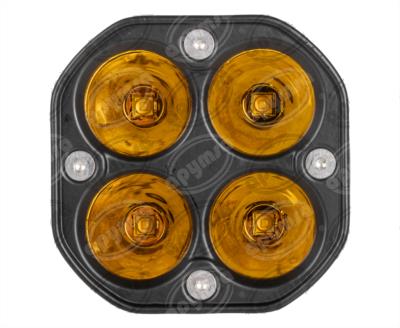FARO AUXILIAR AMBAR 12-24V 1PZ 4 LEDS CUADRADO QBH STAR 1799982 