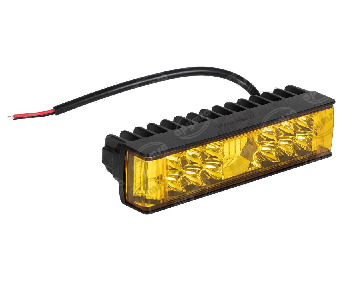 FARO AUXILIAR AMBAR 12-24V 1PZ LEDS RECTANGULAR QBH STAR 1799985 