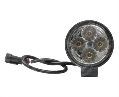 FARO AUXILIAR NEGRO 10V - 30V 12W 1PZ 4 LEDS REDONDO CON CONECTOR IMPORTADO PL5003 