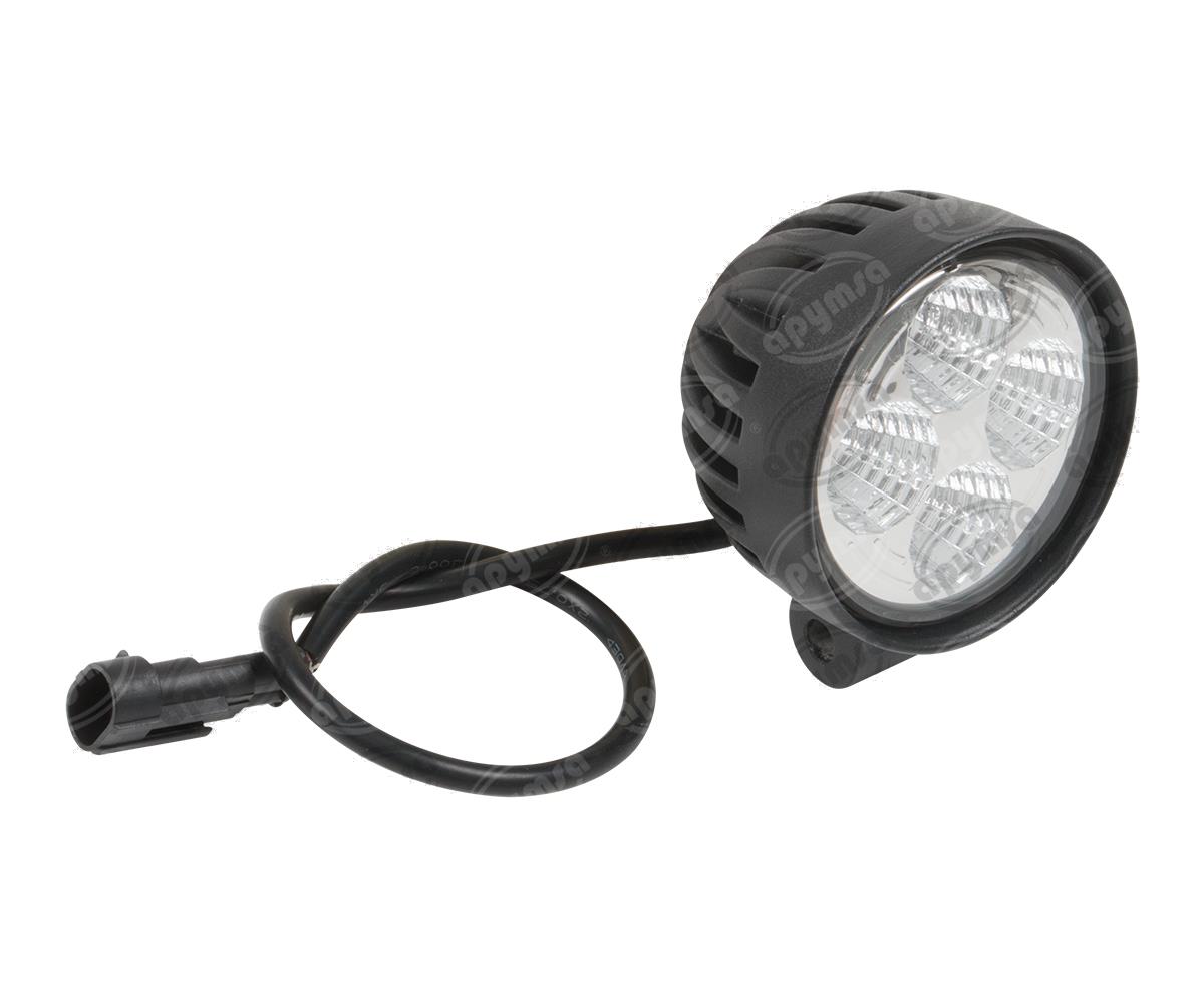 FARO AUXILIAR NEGRO 10V - 30V 12W 1PZ 4 LEDS REDONDO CON CONECTOR IMPORTADO PL5003 
