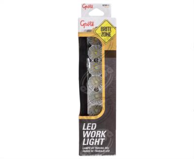 FARO AUXILIAR MICA TRANSPARENTE 9-32V 1PZ 6 LEDS FARO DE TRABAJO RECTANGULAR LED BRITE ZONE GROTE BZ301-5 