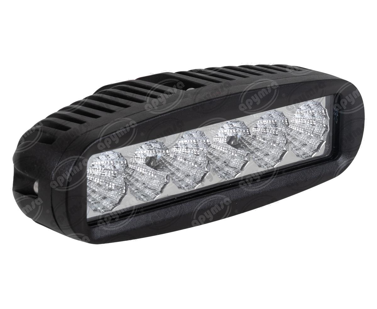 FARO AUXILIAR MICA TRANSPARENTE 9-32V 1PZ 6 LEDS FARO DE TRABAJO RECTANGULAR LED BRITE ZONE GROTE BZ301-5 