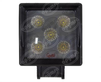 FARO AUXILIAR MICA TRANSPARENTE 9-32V 1PZ 5 LEDS FARO DE TRABAJO CUADRADO LED BRITE ZONE GROTE BZ201-5 