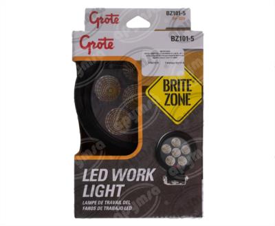 FARO AUXILIAR MICA TRANSPARENTE 9-32V 1PZ 6 LEDS FARO DE TRABAJO REDONDO LED BRITE ZONE GROTE BZ101-5 
