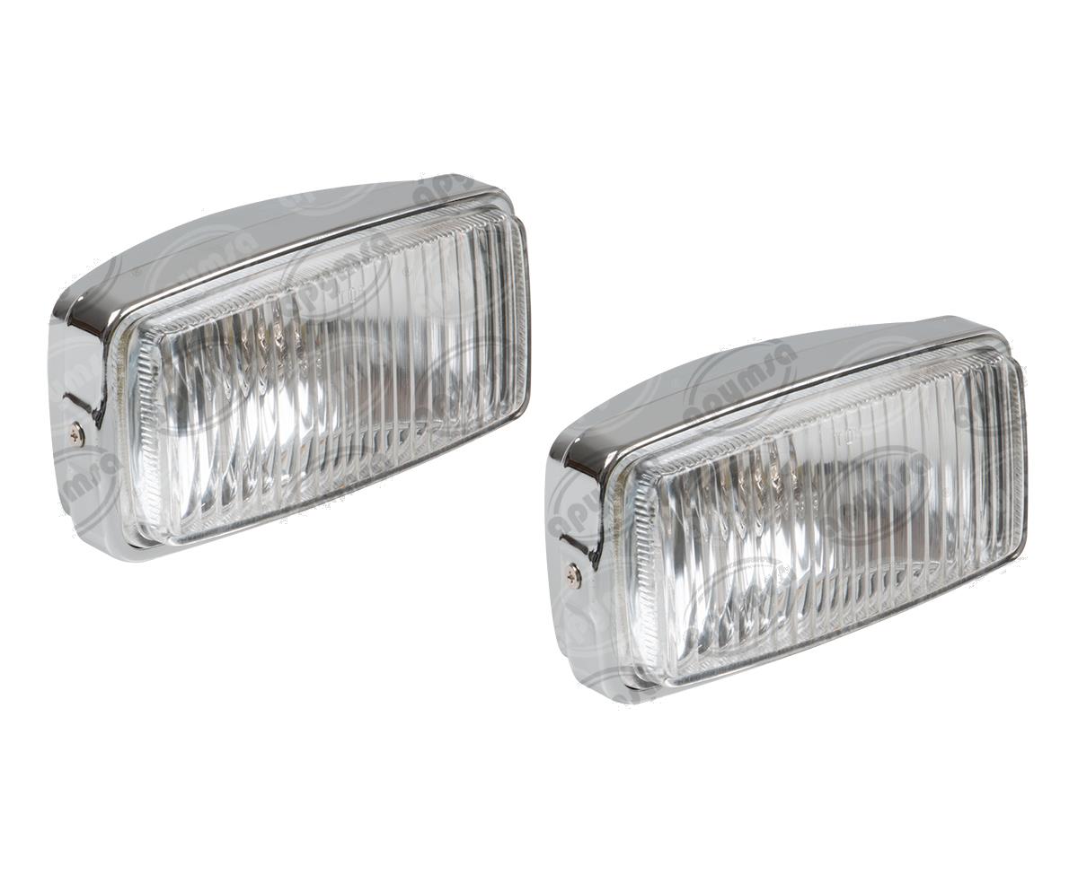 FARO AUXILIAR TRANSPARENTE 12V 2PZ RECTANGULAR UNIVERSAL F12 IMPORTADO JF105CW 