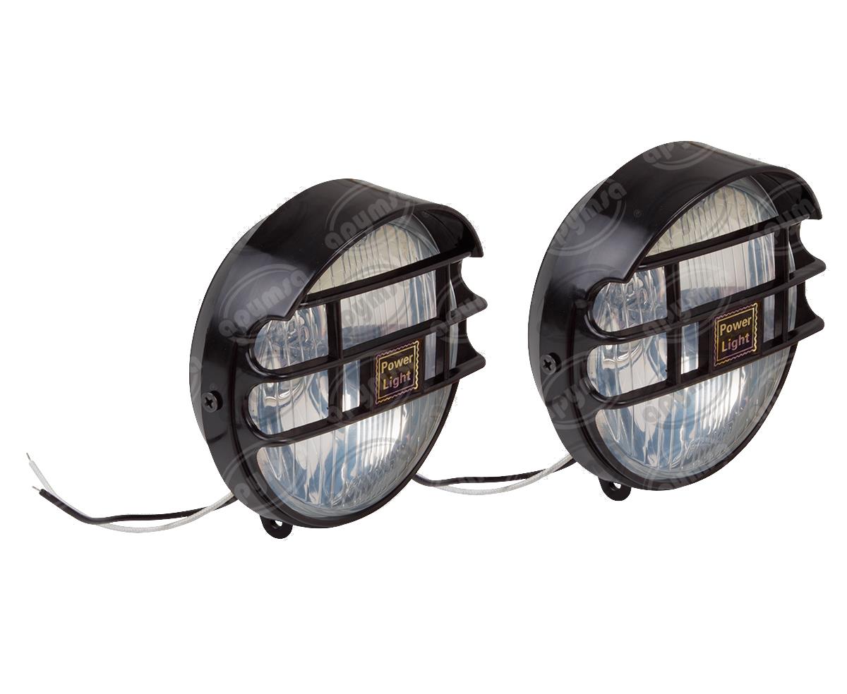 FARO AUXILIAR TRANSPARENTE 12V 2PZ FOG REDONDO CON REJILLA IMPORTADO FOGRE 