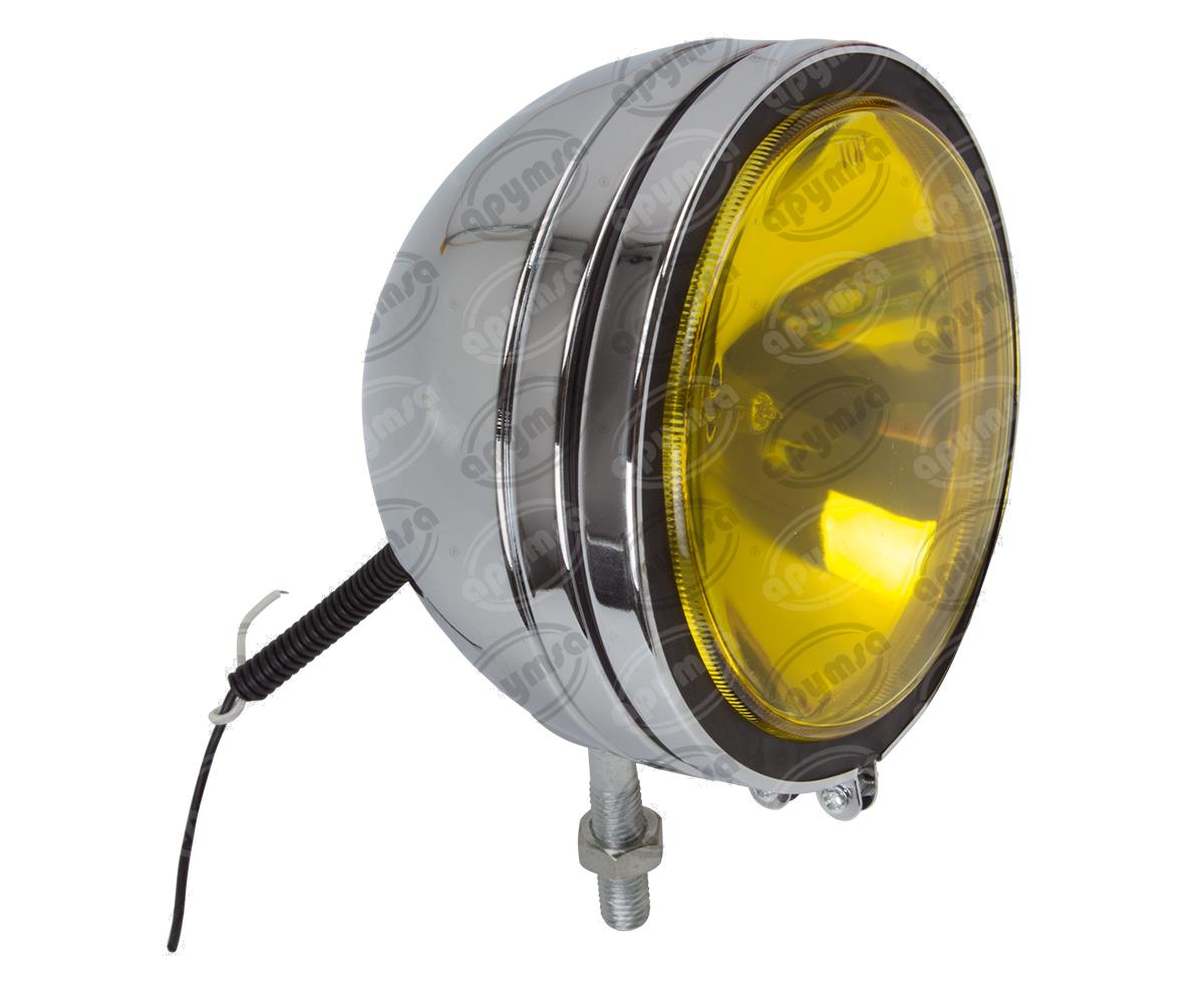FARO AUXILIAR AMBAR 12V 1PZ JACKMAN GRANDE METALICO CRISTAL AMBAR IMPORTADO FA-JA 