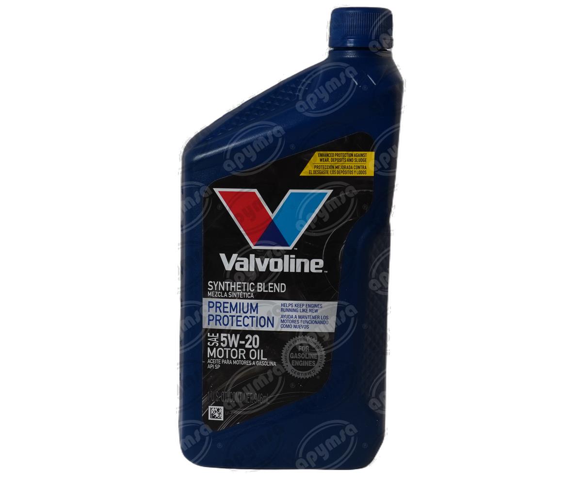 LUBRICANTE ACEITE SEMI SINTETICO 5W20 946ML VALVOLINE 875238 