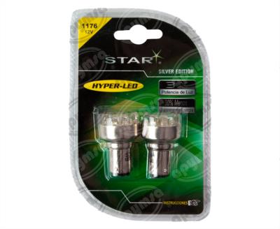 FOCO LEDS 1176 AZUL 12V 12 LEDS 2PZ QBH STAR 1176 AZ 