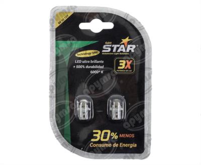 FOCO SMD BLANCO B8.5D 12V 3 SMD QBH STAR TABLERO B8.5D 