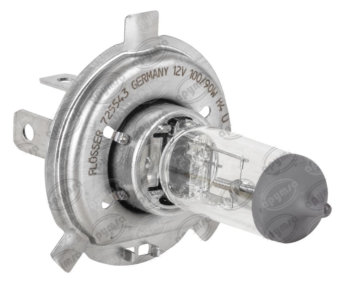 FOCO HALOGENO H4 / 9003 TRANSPARENTE 12V 90/100WW 1PZ FLOSSER 725543 