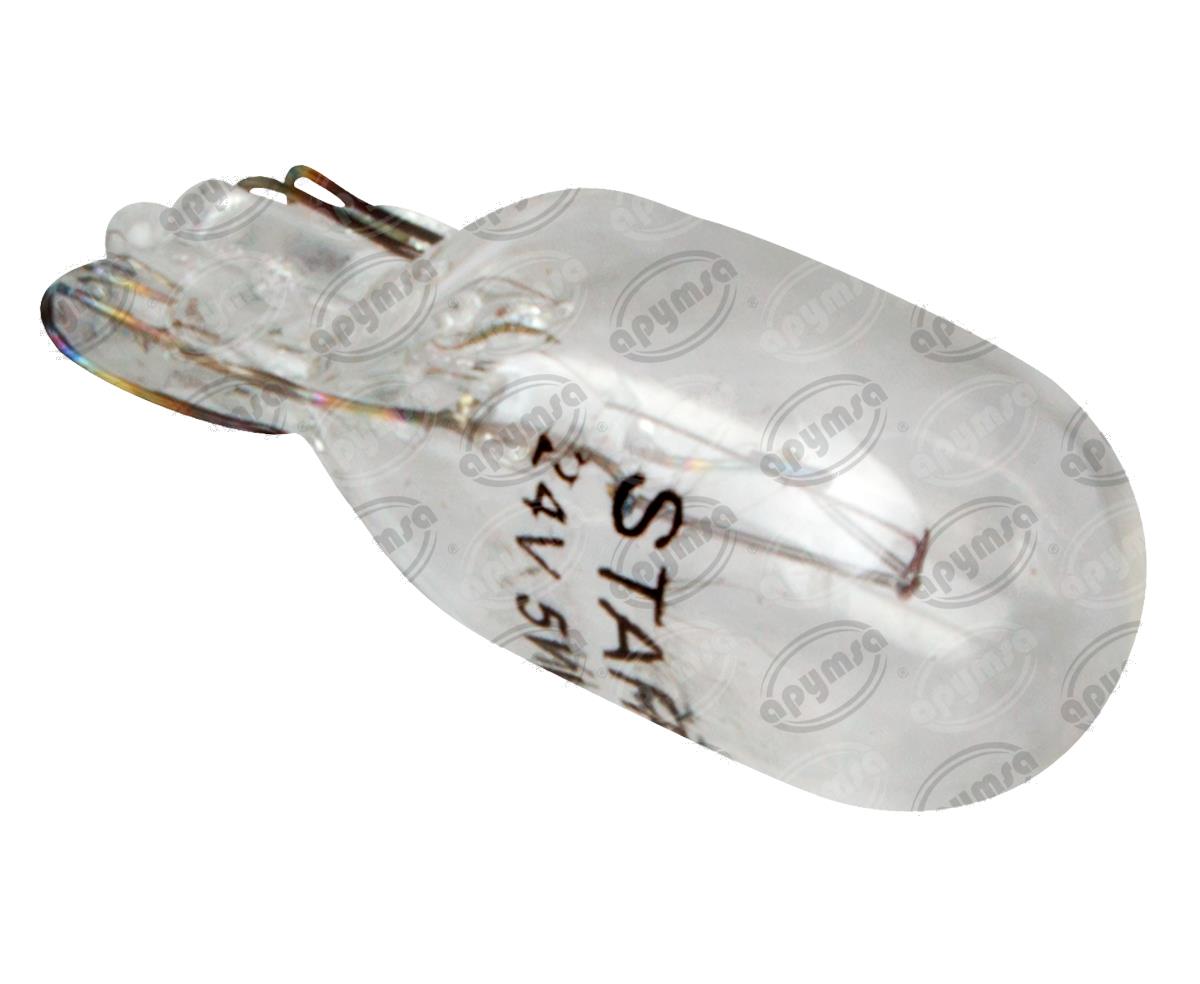 FOCO INCANDESCENTE 158 TRANSPARENTE 24V 5W 1 POLOS 1PZ TIPO PELLIZCO QBH STAR 158 24V 