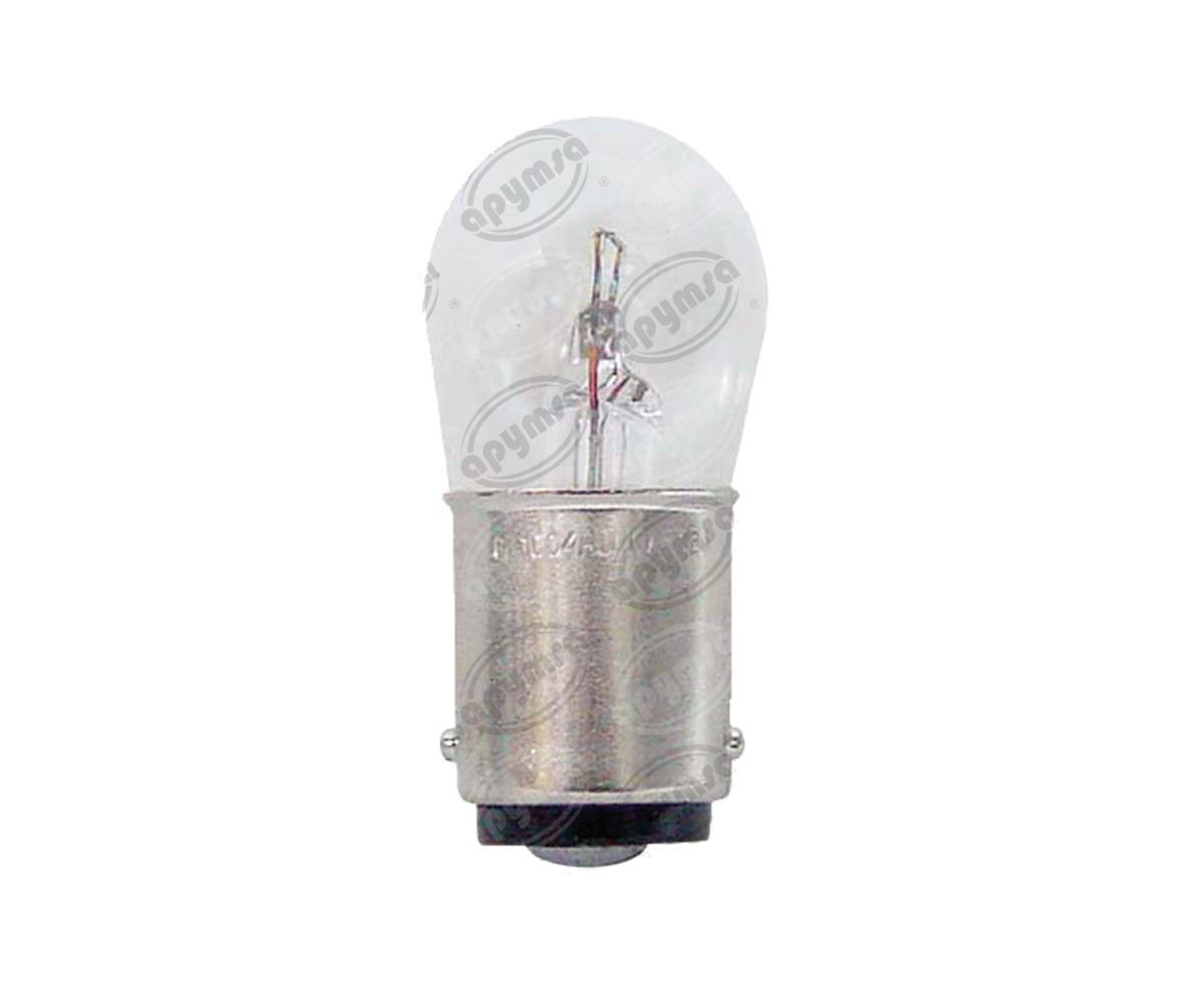 FOCO INCANDESCENTE 1004 TRANSPARENTE 12V 15W 2 POLOS 1PZ BOMBILLA MEDIANA GE 26726 