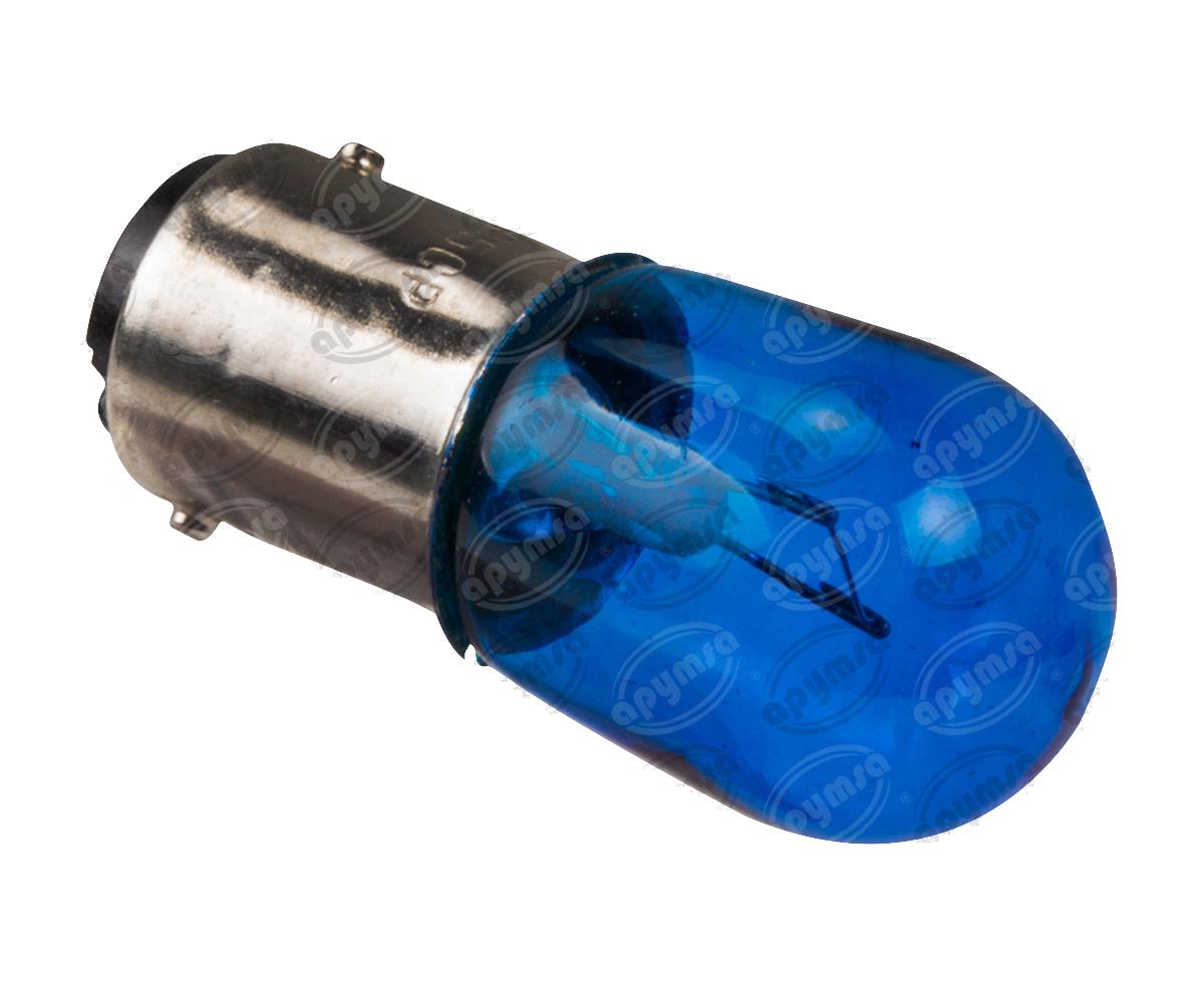 FOCO INCANDESCENTE 1004 AZUL 12V 15W 2 POLOS 1PZ QBH STAR 1004 
