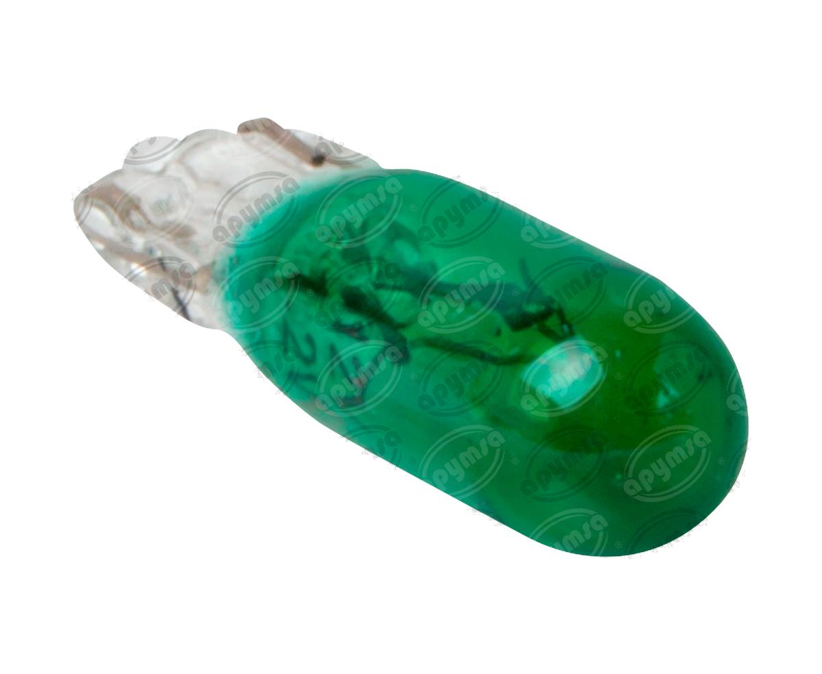 FOCO INCANDESCENTE 73 VERDE 12V 3W 1 POLOS 1PZ TIPO PELLIZCO MINI QBH STAR TABLERO 73 