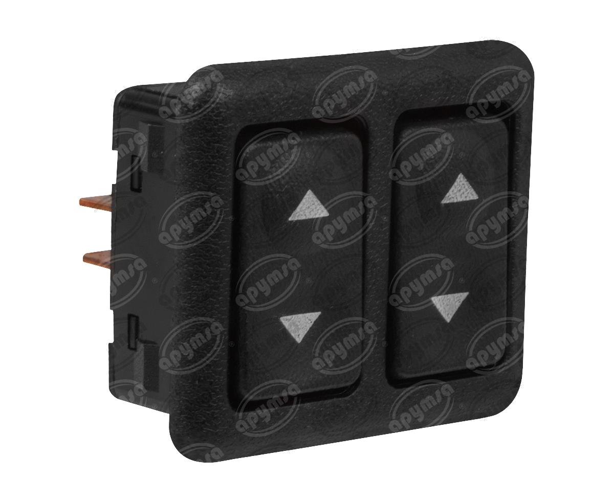 INTERRUPTOR ELEVADOR CRISTAL 10 PUNTAS DOBLE NEGRO FORD UNIVERSAL MARILIA IM11159 
