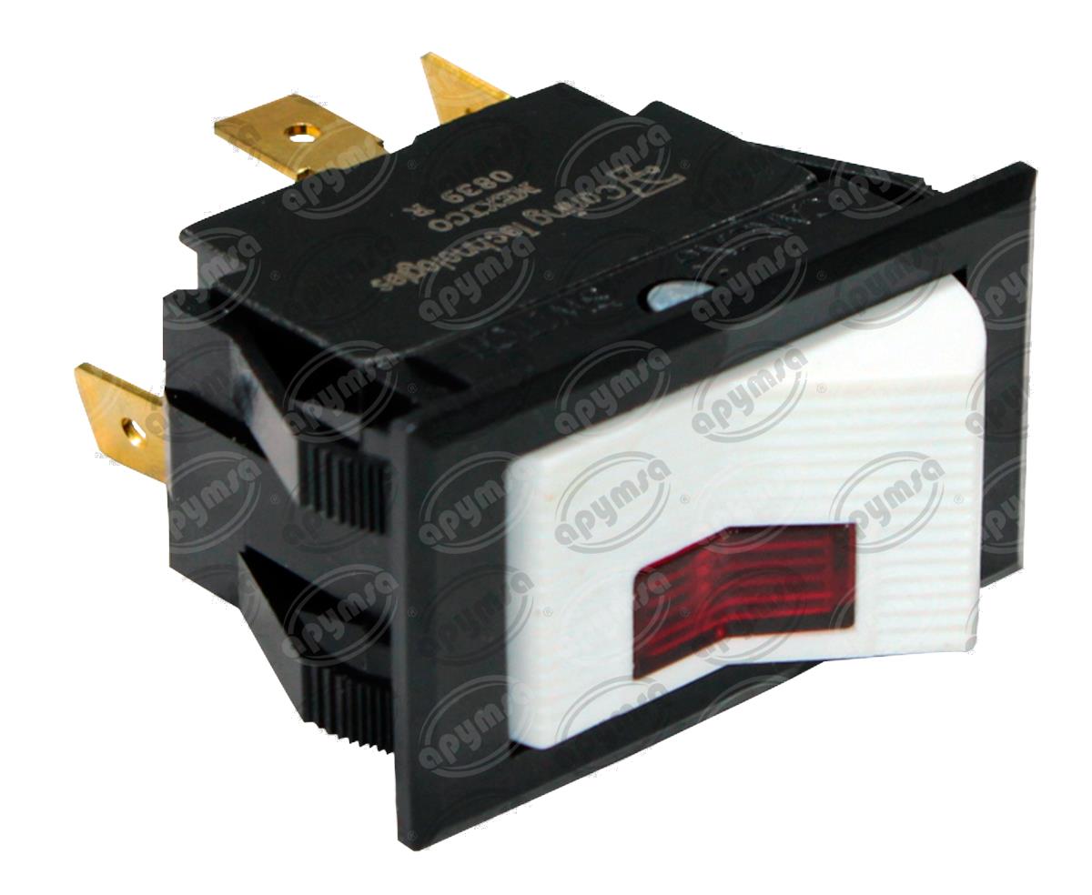 INTERRUPTOR TECLA CON LUZ ROJA TRACTO CAMION KENWORTH CARLING LTILA-1L-WH-RC-NBL/12V 