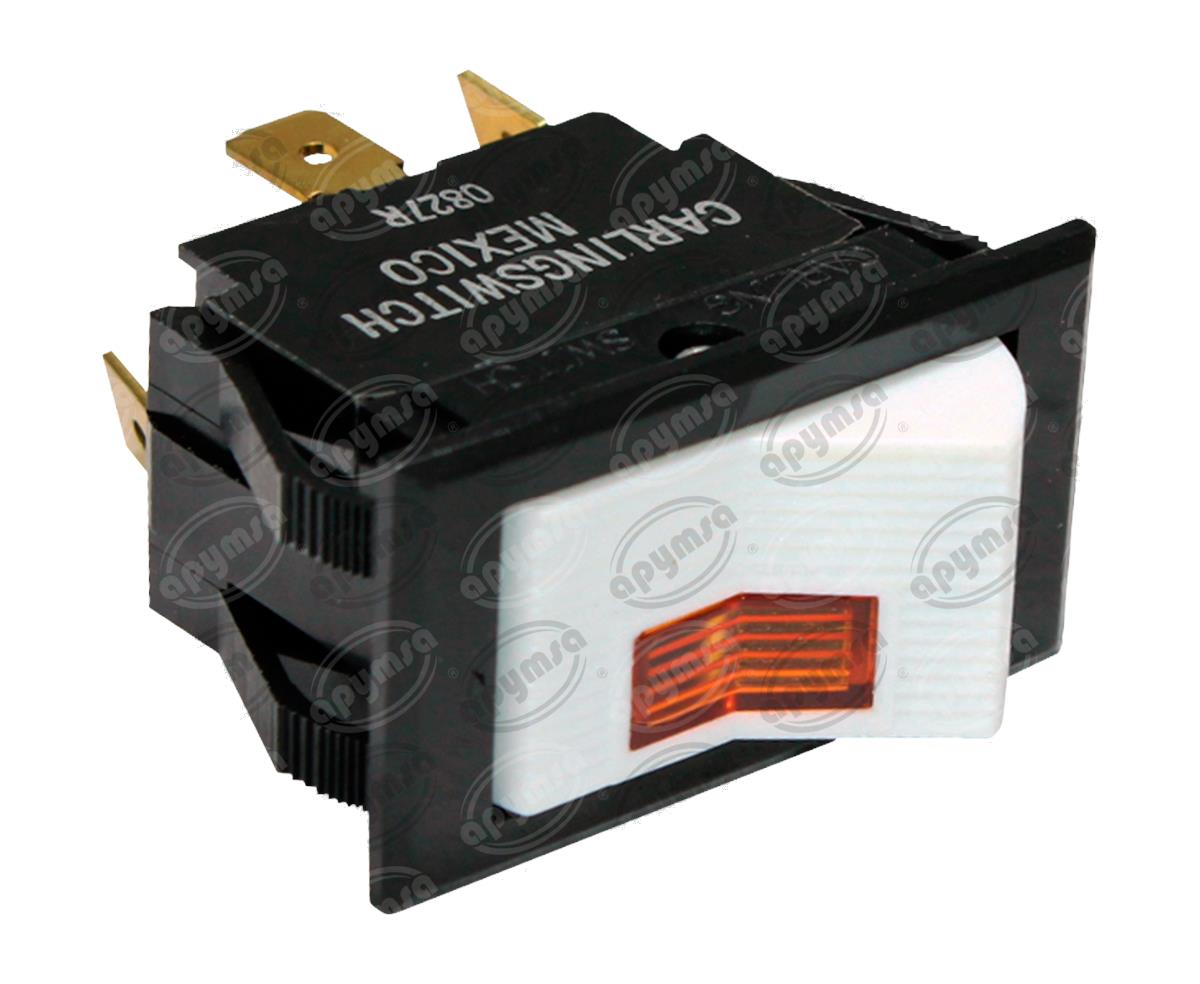 INTERRUPTOR TECLA 12V CON LUZ AMBAR KENWORTH CARLING LTILA51-1L-WH-AM-NBL-12V 