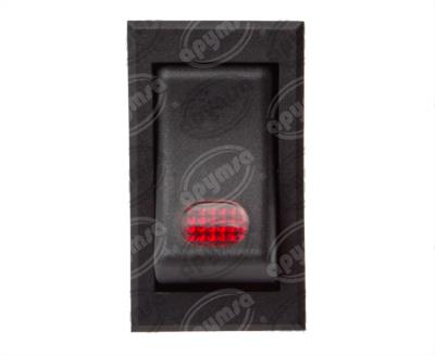 INTERRUPTOR TECLA 12V CON LUZ ROJA TIPO ARROW QBH DYNAMIC 1609R11E15A-C 
