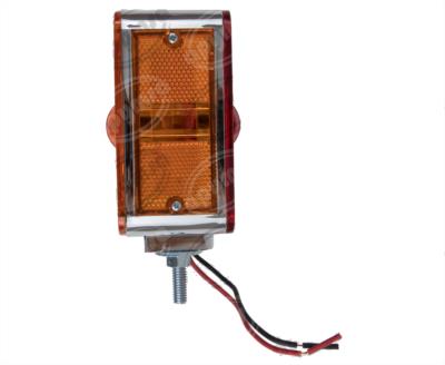LUZ DIRECCIONAL BICOLOR 12V CROMADA CUADRADA BASE 2 TORNILLOS LOMBRA 636 