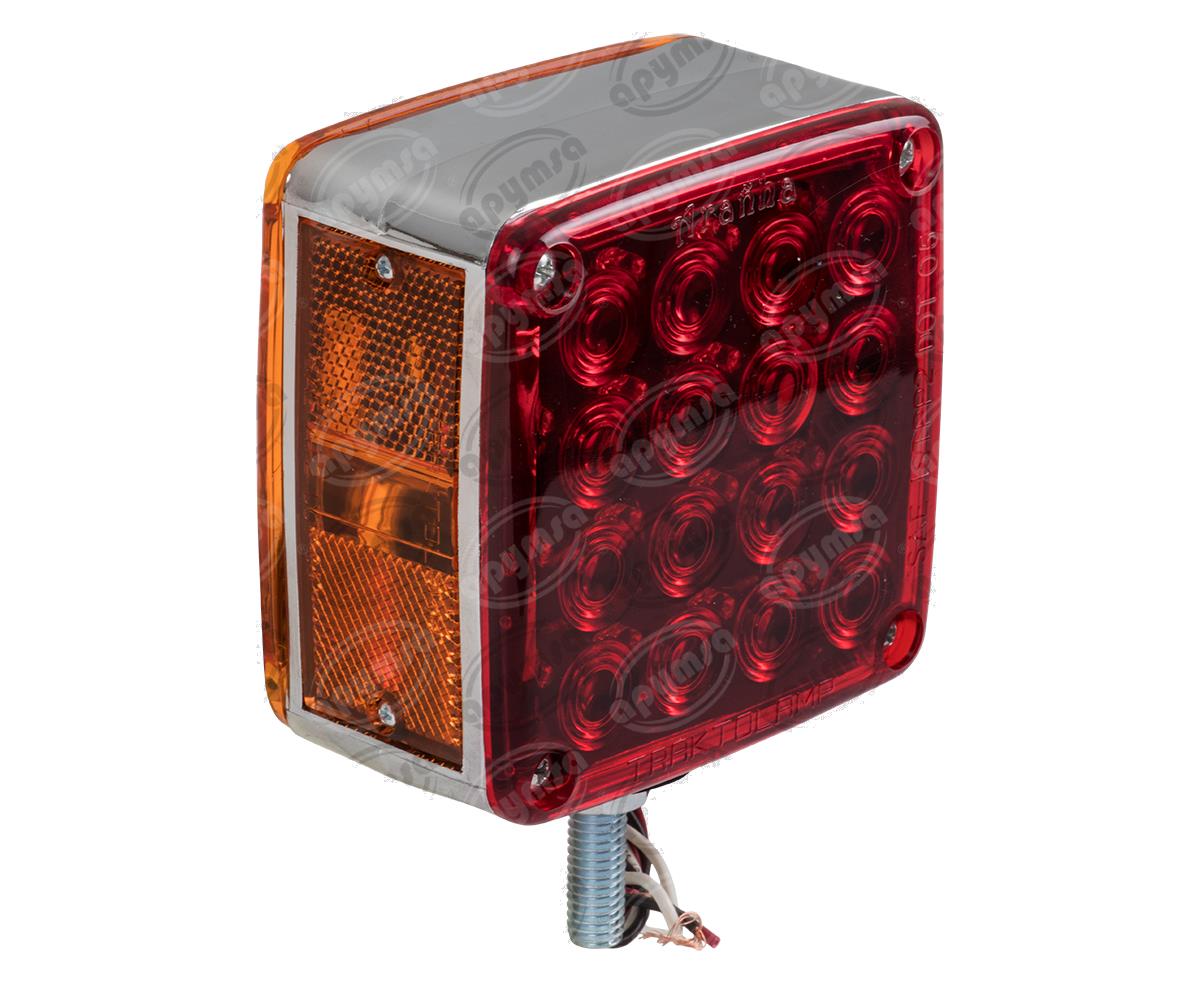 LUZ DIRECCIONAL IZQUIERDA 12V 33 LEDS LEDS CUADRADA UNIVERSAL AMBAR ROJA 1 TORNILLO TRAKTOLAMP 8324CML 
