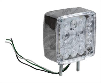 LUZ DIRECCIONAL ROJO/AMBAR DERECHA 12V 33 LEDS LEDS CUADRADA UNIVERSAL AMBAR / ROJA  1 TORNILLO TRAKTOLAMP 8324CMR 