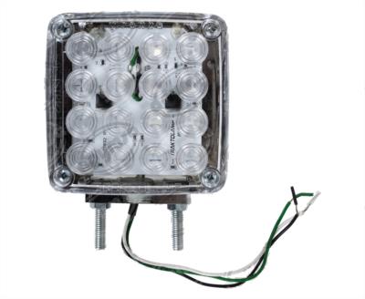 LUZ DIRECCIONAL ROJO/AMBAR DERECHA 12V 33 LEDS LEDS CUADRADA UNIVERSAL AMBAR / ROJA  1 TORNILLO TRAKTOLAMP 8324CMR 