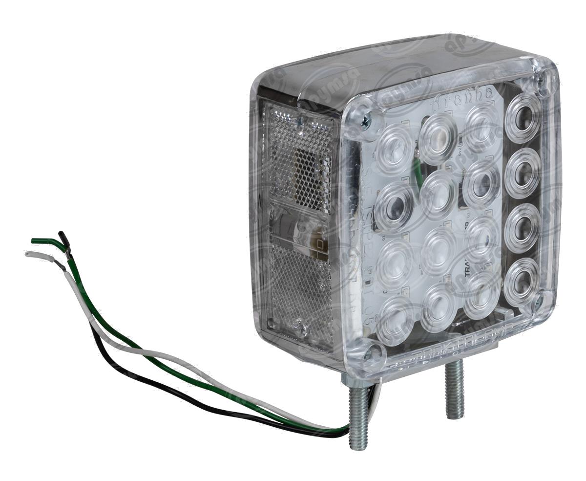 LUZ DIRECCIONAL ROJO/AMBAR DERECHA 12V 33 LEDS LEDS CUADRADA UNIVERSAL AMBAR / ROJA  1 TORNILLO TRAKTOLAMP 8324CMR 