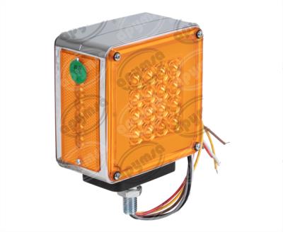 LUZ DIRECCIONAL BICOLOR DERECHO 12V 38 LEDS LEDS CON GEL, ALTA BAJA ESTROBO FIJO,1 TORNILLO NACIONAL GEL04-R 