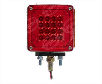 LUZ DIRECCIONAL BICOLOR DERECHO 12-24V 38 LEDS DER CUADRADA UNIVERSAL CON GEL ALTA BAJA QBH STAR 2631658 