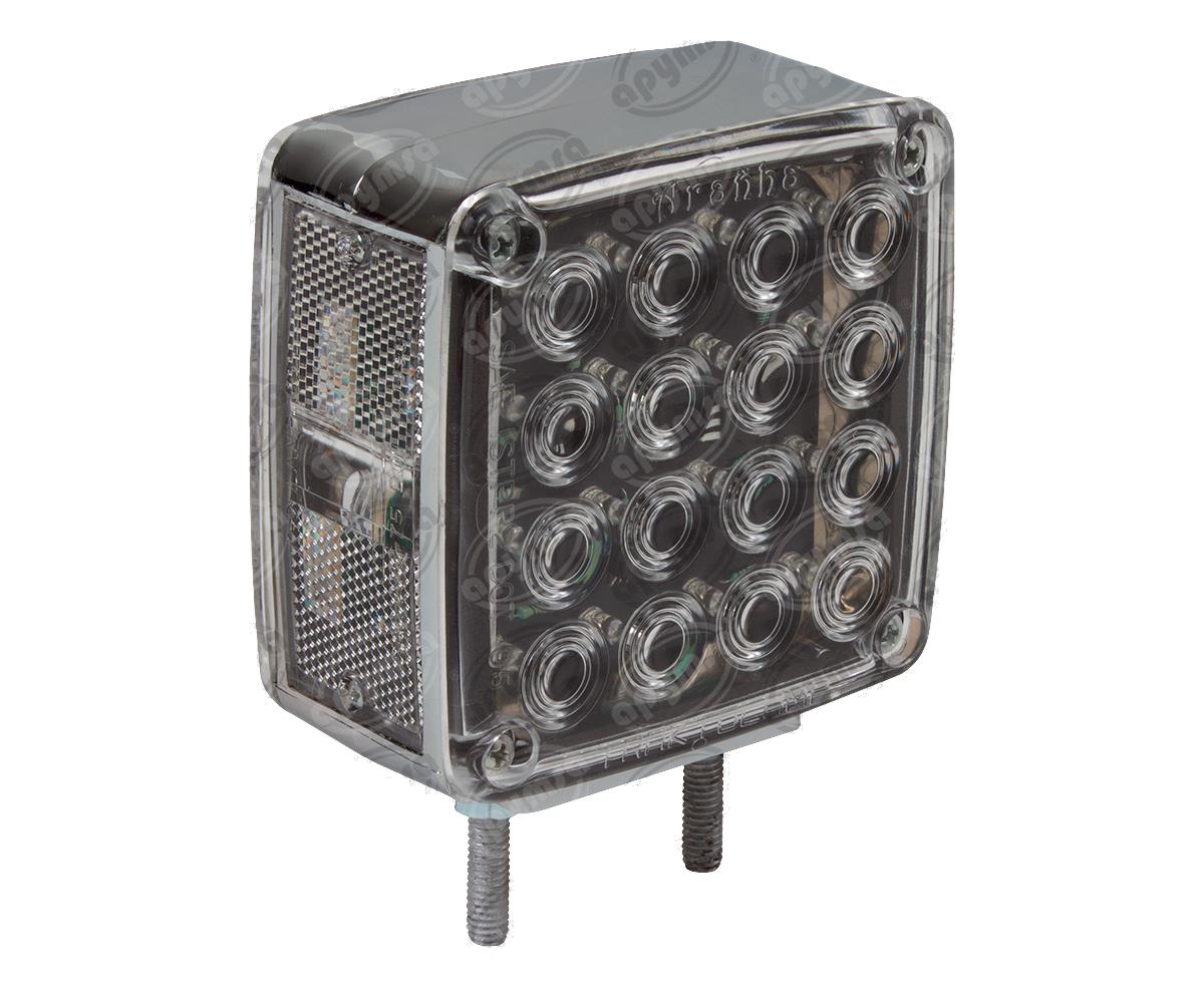 LUZ DIRECCIONAL MICA TRANSPARENTE IZQUIERDA 12V - 24V 34 LEDS TRAKTOLAMP 9322CFL 