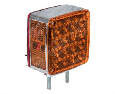 LUZ DIRECCIONAL DERECHA 12V - 24V 34 LEDS CUADRADA UNIVERSAL AMBAR ROJA 2 TORNILLOS TRAKTOLAMP 8022CMR 