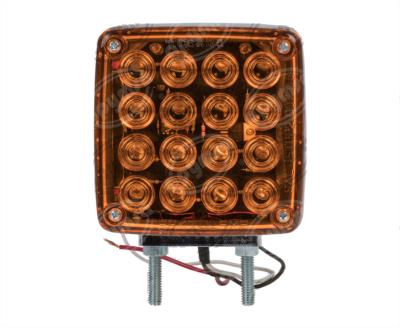 LUZ DIRECCIONAL DERECHA 12V - 24V 34 LEDS CUADRADA UNIVERSAL AMBAR ROJA 2 TORNILLOS TRAKTOLAMP 8022CMR 