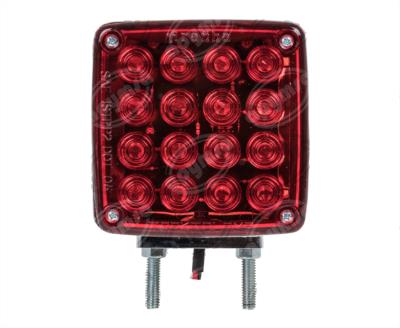 LUZ DIRECCIONAL DERECHA 12V - 24V 34 LEDS CUADRADA UNIVERSAL AMBAR ROJA 2 TORNILLOS TRAKTOLAMP 8022CMR 