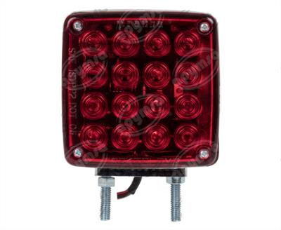 LUZ DIRECCIONAL IZQUIERDA 12V - 24V 34 LEDS CUADRADA UNIVERSAL AMBAR ROJA 2 TORNILLOS TRAKTOLAMP 8022CML 