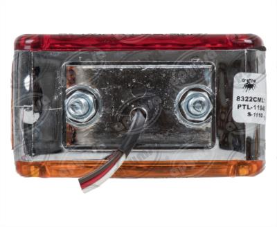 LUZ DIRECCIONAL IZQUIERDA 12V - 24V 34 LEDS CUADRADA UNIVERSAL AMBAR ROJA 2 TORNILLOS TRAKTOLAMP 8022CML 