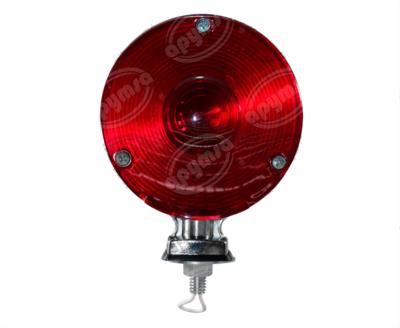 LUZ DIRECCIONAL BICOLOR 12V CROMADA REDONDA MICA AMBAR ROJA 3 TORNILLOS PLASTICOS RECORD 911 