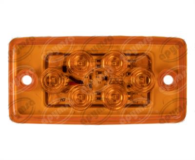 LUZ POSICION MICA AMBAR 12V 6 LEDS RAFAGA TRAKTOLAMP 8062RA 