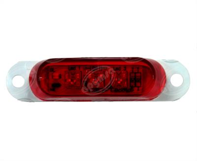 LUZ POSICION MICA ROJA 12V 3 LEDS MINI TIPO TRIANGULO NACIONAL 1025 