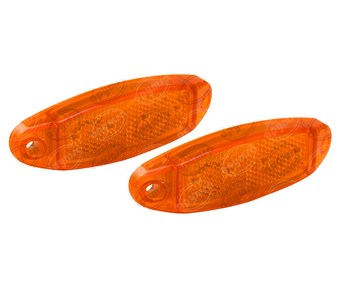 LUZ POSICION AMBAR 24V 4 LEDS GRANDE PLASTICOS RECORD 1042- 