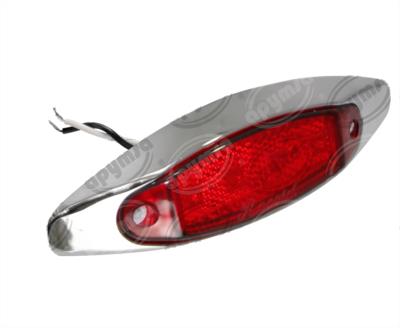 LUZ POSICION MICA ROJA 12V 4 LEDS GRANDE CON BISEL PLASTICOS RECORD 1042 
