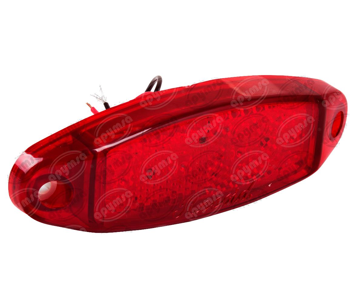 LUZ POSICION MICA ROJA 24V 4 LEDS GRANDE PLASTICOS RECORD 1042- 