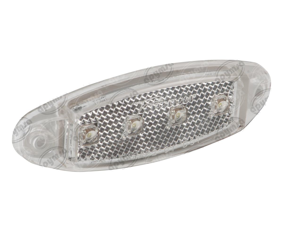 LUZ POSICION MICA TRANSPARENTE 12V - 24V 4 LEDS LATERAL AYCO TECNOLAMP 1042- 