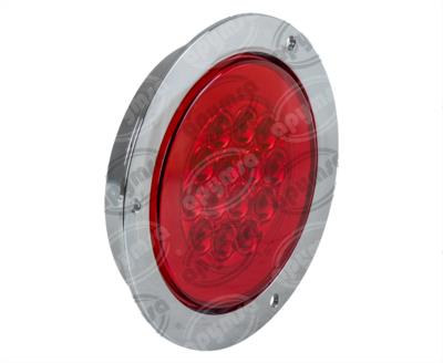 PLAFON LEDS MICA ROJA TRASERA 4"" 14 LEDS LEDS 12V CON GEL, FUNCIONES ALTA-BAJA-ESTROBO ICA NACIONAL GEL07-RJ 