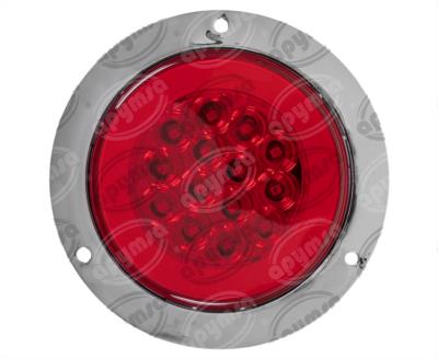PLAFON LEDS MICA ROJA TRASERA 4"" 14 LEDS LEDS 12V CON GEL, FUNCIONES ALTA-BAJA-ESTROBO ICA NACIONAL GEL07-RJ 