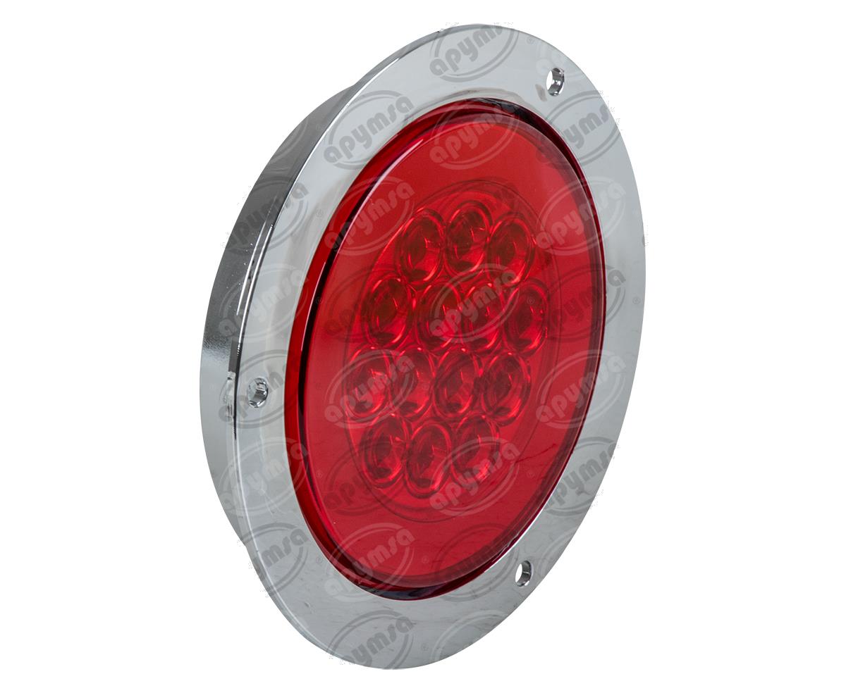 PLAFON LEDS MICA ROJA TRASERA 4"" 14 LEDS LEDS 12V CON GEL, FUNCIONES ALTA-BAJA-ESTROBO ICA NACIONAL GEL07-RJ 