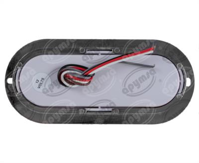 PLAFON LEDS MICA ROJA TRASERO 14 LEDS LEDS 12V CON GEL, 3 FUNCIONES ALTA-BAJA-ESTROBO ICA NACIONAL GEL08-RJ 